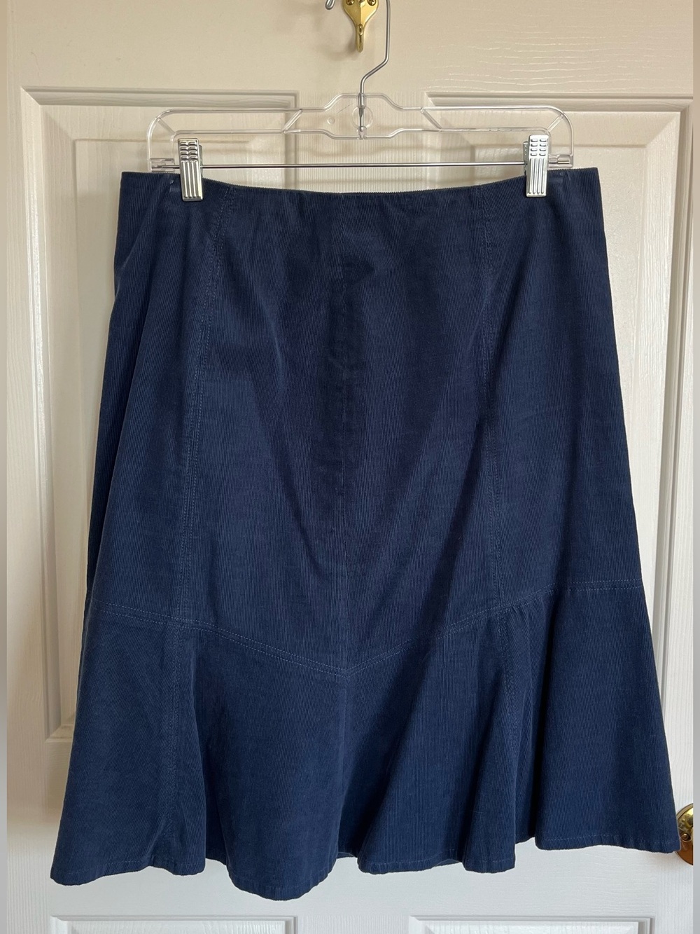 Boden Navy Blue Corduroy Flare Skirt